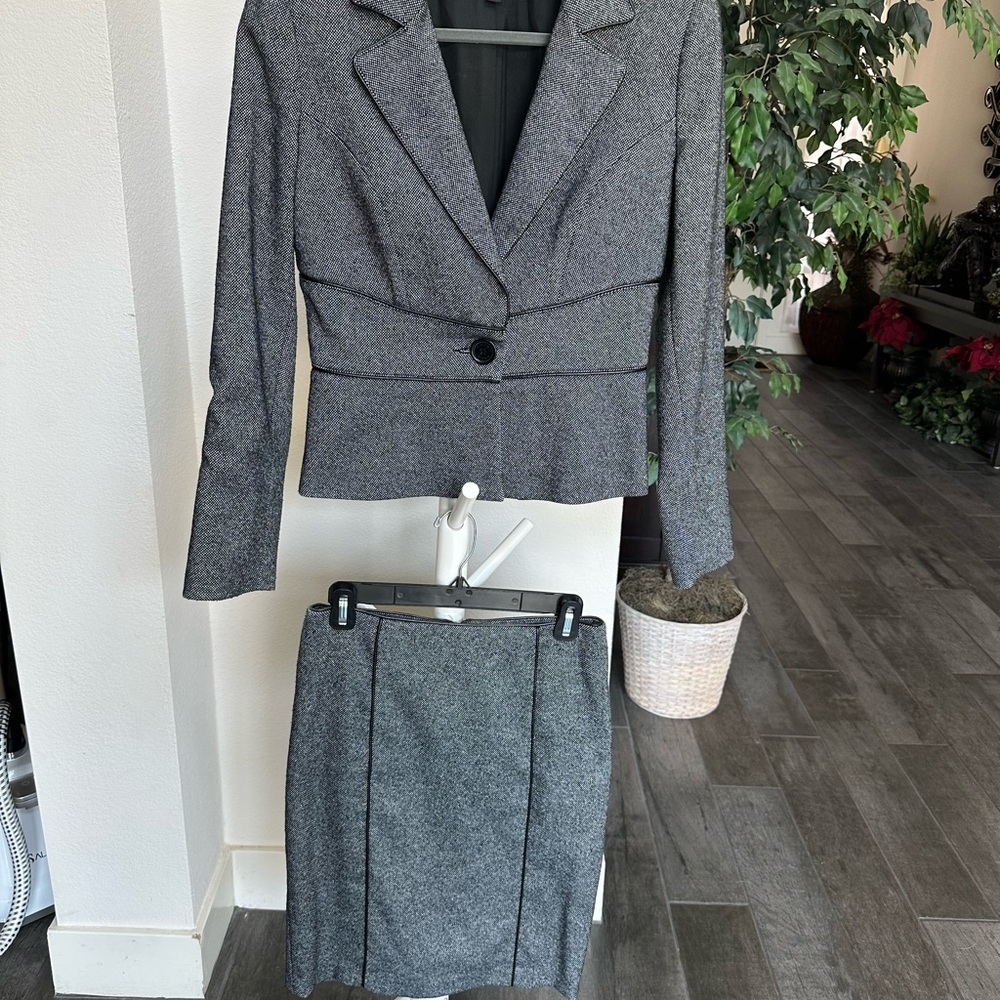 Bebe Gray Pencil Skirt Suit for Work